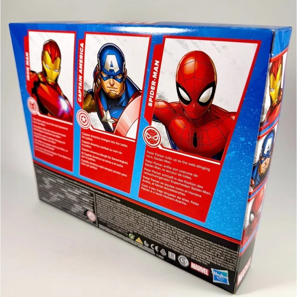 Hasbro Marvel 3-Pack Iron Man, Spider-Man, Captain America 6 inch‎ Figures Toy